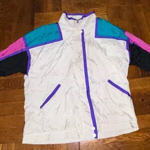 Avon Colorful Women's Jacket - White, Purple, Teal, Pink
